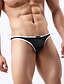 cheap Men&#039;s Exotic Underwear-Men&#039;s Mesh G-strings &amp; Thongs Panties Color Block Natural White Black M L XL