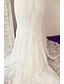 olcso Menyasszonyi ruhák-Esküvői ruhák Kápolnauszály Harang fazon Ujjatlan V-alakú Csipke Val vel Gyöngy Csipke 2023 Menyasszonyi ruhák