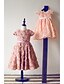 Χαμηλού Κόστους Λουλουδάτα φορέματα για κορίτσια-Γραμμή Α Κάτω από το γόνατο Φόρεμα για Κοριτσάκι Λουλουδιών - Σιφόν Κοντό Μανίκι Με Κόσμημα με
