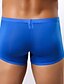 cheap Men&#039;s Briefs Underwear-Men&#039;s Ice Silk Boxer Briefs Solid Colored Mid Waist Blue Light Blue Royal Blue M L XL