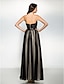 Χαμηλού Κόστους Βραδινά Φορέματα-Γραμμή Α Μπλοκ χρωμάτων Επίσημο Βραδινό Φόρεμα Στράπλες Αμάνικο Μέχρι τον αστράγαλο Σιφόν με Που καλύπτει 2020