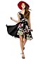 cheap Special Occasion Dresses-A-Line / Fit &amp; Flare V Neck Knee Length Chiffon Dress with Pattern / Print by TS Couture®