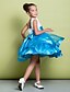 cheap Flower Girl Dresses-A-Line Knee Length Flower Girl Dress - Organza / Satin Sleeveless Square Neck with Ruched by LAN TING BRIDE®