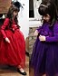 preiswerte Kleider-Mädchen&#039; Langarm Einfarbig 3D-gedruckte Grafik Kleider Spitze Schleife Polyester Kleid Ganzjährig