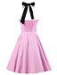 cheap Vintage Dresses-Women&#039;s Party Vintage Cotton A Line Dress - Polka Dot Backless Halter Neck