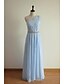 cheap Bridesmaid Dresses-A-Line Bridesmaid Dress One Shoulder Sleeveless Elegant Floor Length Chiffon with Sash / Ribbon / Beading 2022