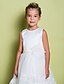 cheap Flower Girl Dresses-A-Line Ankle Length Flower Girl Dress - Lace / Organza / Satin Sleeveless Jewel Neck with Lace / Flower by LAN TING BRIDE®