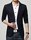 cheap Men&#039;s Trench Coat-Men&#039;s Spring Fall Blazer Daily Work Simple Casual Plus Size Regular Solid Colored Long Sleeve Black / Red / Khaki M / L / XL