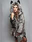 cheap Women&#039;s Furs &amp; Leathers-Women&#039;s Chic &amp; Modern Faux Fur Fur Coat-Solid Color Animal