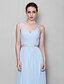 cheap Bridesmaid Dresses-A-Line Bridesmaid Dress Straps Sleeveless Open Back Floor Length Chiffon with Criss Cross