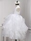preiswerte Kleider für die Blumenmädchen-A-Linie Knöchellänge Blumenmädchenkleid Erstkommunion Süßes Ballkleid Organza mit Plissee Fit 3-16 Jahre