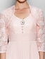 Χαμηλού Κόστους Φορέματα για τη Μητέρα της Νύφης-Γραμμή Α Φόρεμα Μητέρας της Νύφης Πολυμορφικά φορέματα Καρδιά Μέχρι τον αστράγαλο Σιφόν Μπούστο δαντέλα 3/4 Μήκος Μανικιού με Δαντέλα Πιασίματα Πούλιες 2023