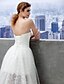 cheap Wedding Dresses-A-Line Sweetheart Neckline Chapel Train Lace / Tulle Made-To-Measure Wedding Dresses with Lace by LAN TING BRIDE®