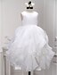 cheap Flower Girl Dresses-A-Line Ankle Length Flower Girl Dress First Communion Cute Prom Dress Organza with Pleats Fit 3-16 Years