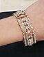 cheap Bracelets-Cuff Imitation Diamond Bracelet Jewelry Gold / Silver For Wedding Party Special Occasion Anniversary Gift Casual