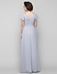 cheap Mother of the Bride Dresses-A-Line Mother of the Bride Dress Elegant V Neck Floor Length Chiffon Sleeveless No with Criss Cross Crystals 2023