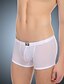 baratos Roupa Interior &amp; Meias para Homem-Homens Cuecas boxer 1 PC Roupa de baixo Cor Sólida Seda Sintética Super Sexy Branco Preto Verde M L XL