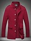 cheap Men&#039;s Jackets &amp; Coats-Men&#039;s Daily Fall / Winter Regular Jacket Stand Long Sleeve Polyester Camel / Wine / Dark Gray XXXL / 4XL / XXXXXL / Slim