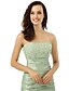 cheap Mother of the Bride Dresses-Sheath / Column Mother of the Bride Dress Convertible Dress Bateau Neck Knee Length Satin Sleeveless with Crystals Appliques 2021