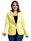 cheap Women&#039;s Blazer&amp;Suits-Women&#039;s Regular Blazer, Solid Colored Long Sleeve Cotton Blue / Pink / Light Blue