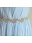 cheap Bridesmaid Dresses-A-Line Bridesmaid Dress One Shoulder Sleeveless Elegant Floor Length Chiffon with Sash / Ribbon / Beading 2022