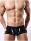 cheap Men&#039;s Briefs Underwear-Men&#039;s Print Super Sexy Boxer Briefs Letter 1 Piece Black Royal Blue M L XL