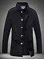 cheap Men&#039;s Jackets &amp; Coats-Men&#039;s Daily Fall / Winter Regular Jacket Stand Long Sleeve Polyester Camel / Wine / Dark Gray XXXL / 4XL / XXXXXL / Slim