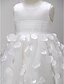 cheap Flower Girl Dresses-A-Line Tea Length Flower Girl Dress First Communion Cute Prom Dress Satin with Sash / Ribbon Fit 3-16 Years