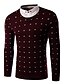 cheap Men&#039;s Outerwear-Casual Regular Pullover,Print Round Neck Long Sleeve Cotton Blend