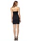 cheap Special Occasion Dresses-Sheath / Column Cocktail Party Company Party Dress Strapless Sleeveless Short / Mini Jersey with Lace 2021