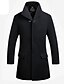 cheap Men&#039;s Jackets &amp; Coats-Men&#039;s Solid Casual / Work Coat,Cotton / Polyester Long Sleeve-Black / Blue / Red / Yellow