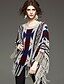 cheap Women&#039;s Sweaters-Women&#039;s Long Sleeve Cotton Cloak / Capes - Patchwork, Tassel / Winter