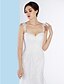 cheap Wedding Dresses-Mermaid / Trumpet Wedding Dresses Sweetheart Neckline Sweep / Brush Train Lace Sleeveless with Lace Button 2021