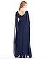 cheap Mother of the Bride Dresses-A-Line Mother of the Bride Dress Elegant V Neck Ankle Length Chiffon Sleeveless No with Beading Side Draping 2023