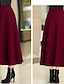 olcso Női nadrágok és szoknyák-Női A-vonalú Egyszerű / Utcai sikk Pamut Szoknyák - Egyszínű