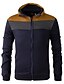 cheap Men&#039;s Hoodies &amp; Sweatshirts-Men&#039;s Plus Size Hoodie Jacket Color Block Simple Long Sleeve Black Navy Blue Dark Gray Orange Light gray Gray M L XL XXL XXXL / Fall