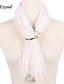 cheap Women&#039;s Scarves-D Exceed White Color Elegant Ladies Scarves Solid Colored New Design Wraps and Shawls Brand Fashion Cheap Accessories