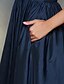 cheap Prom Dresses-A-Line Elegant Dress Prom Formal Evening Asymmetrical Sleeveless Illusion Neck Taffeta with Pleats Beading 2024