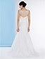 cheap Wedding Dresses-Mermaid / Trumpet Wedding Dresses Sweetheart Neckline Sweep / Brush Train Lace Sleeveless with Lace Button 2021