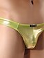 cheap Men&#039;s Exotic Underwear-Men&#039;s G-string Underwear Underwear Solid Colored Nylon Low Waist Erotic Silver Gold M L XL