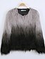 Χαμηλού Κόστους Women&#039;s Fur &amp; Faux Fur Coats-Μπλούζα Γυναικείο Με επένδυση Ψεύτικη γούνα