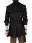 olcso Gabardina para hombre-Men&#039;s Blazer Weekend Fall Long Coat Slim Jacket Long Sleeve Solid Color Black Khaki