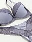 cheap Bra &amp; Panty sets-Women&#039;s Sexy Lace Gather Striped Candy Colored  5/8 cup Bras &amp; Panties Sets , Push-up / Underwire Bra Cotton / Nylon