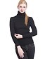 preiswerte Pullover-Damen Solide Pullover Langarm Pullover Cardigans Rollkragen Frühling Herbst Weiß Schwarz