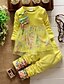 cheap Sets-Girls&#039; Floral Floral Long Sleeve Regular Clothing Set Yellow