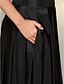 preiswerte Kleider für besondere Anlässe-A-Linie Illusionsausschnitt Knöchel-Länge Organza / Taft Kleid mit Knöpfe durch TS Couture®