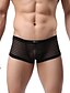 cheap Men&#039;s Briefs Underwear-Men&#039;s Super Sexy Boxers Underwear Striped 1 Piece White Black Yellow M L XL