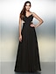 cheap Special Occasion Dresses-A-Line See Through Prom Formal Evening Dress V Neck Sleeveless Floor Length Chiffon with Criss Cross Appliques