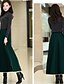 olcso Női nadrágok és szoknyák-Női A-vonalú Egyszerű / Utcai sikk Pamut Szoknyák - Egyszínű