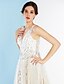 preiswerte Hochzeitskleider-A-Linie Hochzeitskleider V-Ausschnitt Boden-Länge Tüll Ärmellos Farbige Brautkleider mit Paillette 2020